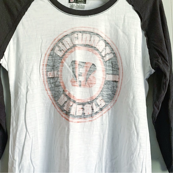 NFL Team Apparel Inside Out Cincinnati Bengals Raglan Graphic Tee M - Picture 3 of 4